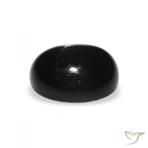 9,17 ctw natürlicher Schwarz Sterndiopsid, Oval, Lichtundurchlässig