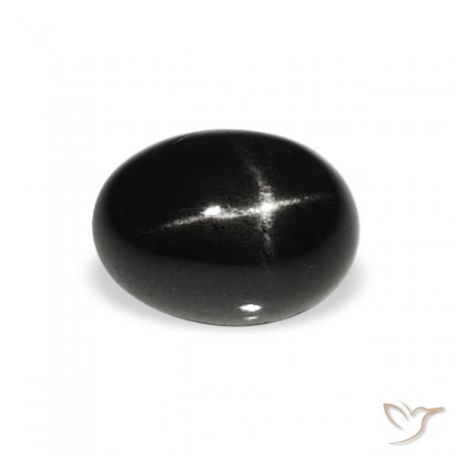 1.34ct Schwarz Sterndiopsid, Oval, Lichtundurchlässig
