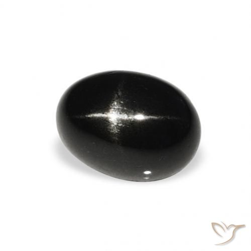 9,17 ctw natürlicher Schwarz Sterndiopsid, Oval, Lichtundurchlässig