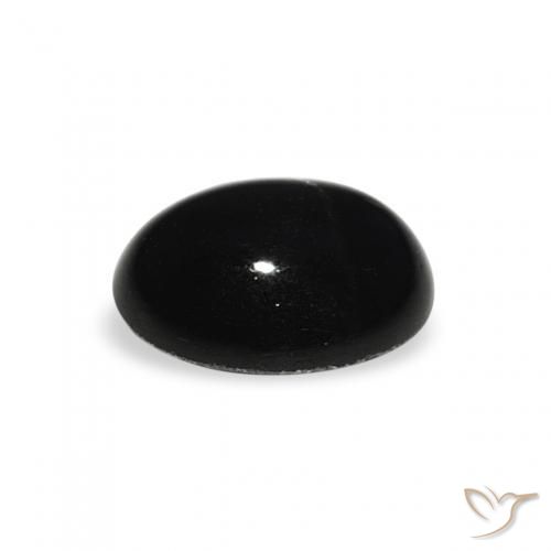 9,17 ctw natürlicher Schwarz Sterndiopsid, Oval, Lichtundurchlässig