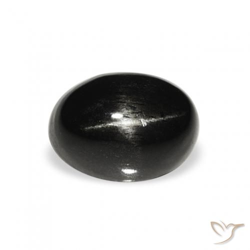 1.62ct Natürlicher Schwarz Sterndiopsid, Oval, Lichtundurchlässig