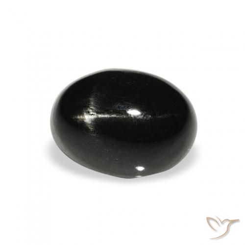 9,17 ctw natürlicher Schwarz Sterndiopsid, Oval, Lichtundurchlässig