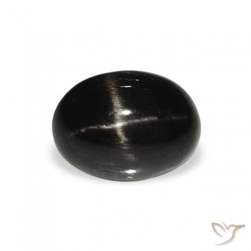 1.33ct Schwarz Sterndiopsid, Oval, Lichtundurchlässig