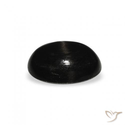 9,17 ctw natürlicher Schwarz Sterndiopsid, Oval, Lichtundurchlässig