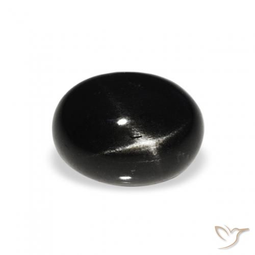 1.41ct Schwarz Sterndiopsid, Oval, Lichtundurchlässig