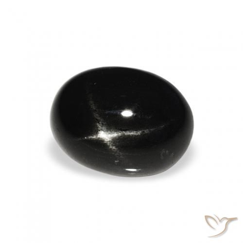 9,17 ctw natürlicher Schwarz Sterndiopsid, Oval, Lichtundurchlässig