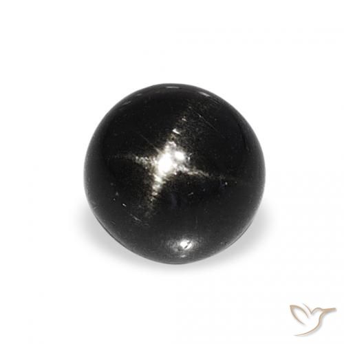 1.66ct Schwarz Sterndiopsid, Runden, Lichtundurchlässig