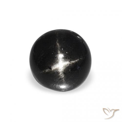 1.20ct Schwarz Sterndiopsid, Runden, Lichtundurchlässig