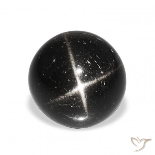 9.76ct Schwarz Sterndiopsid, Runden, Lichtundurchlässig