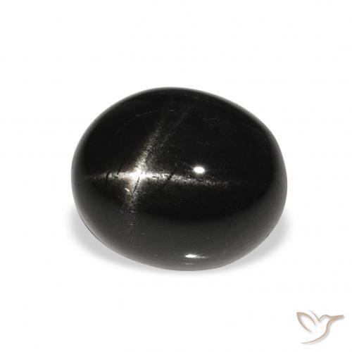 9,17 ctw natürlicher Schwarz Sterndiopsid, Oval, Lichtundurchlässig