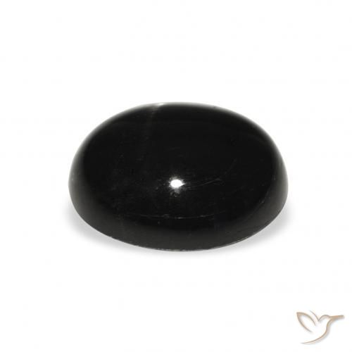 9,17 ctw natürlicher Schwarz Sterndiopsid, Oval, Lichtundurchlässig