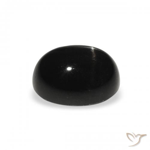 9,17 ctw natürlicher Schwarz Sterndiopsid, Oval, Lichtundurchlässig