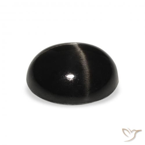 9,17 ctw natürlicher Schwarz Sterndiopsid, Oval, Lichtundurchlässig