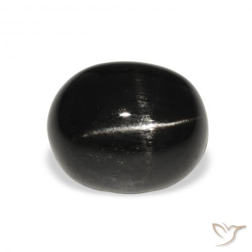 6.19ct Natürlicher Schwarz Sterndiopsid, Oval, Lichtundurchlässig