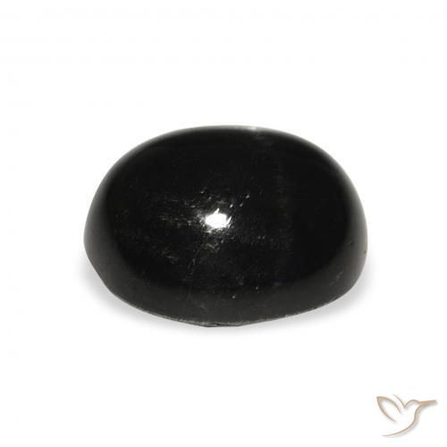 9,17 ctw natürlicher Schwarz Sterndiopsid, Oval, Lichtundurchlässig