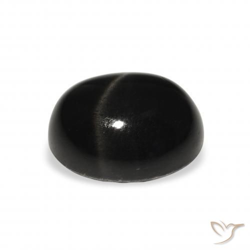 9,17 ctw natürlicher Schwarz Sterndiopsid, Oval, Lichtundurchlässig
