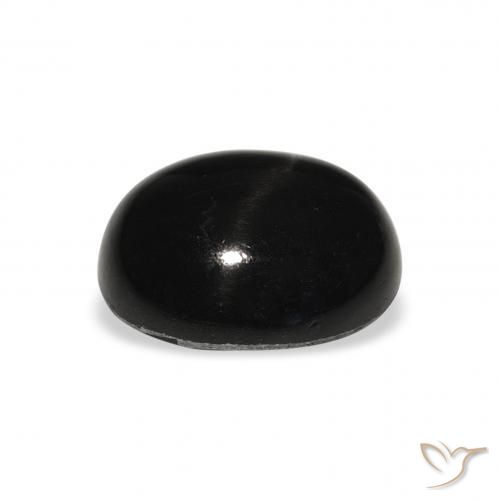 9,17 ctw natürlicher Schwarz Sterndiopsid, Oval, Lichtundurchlässig