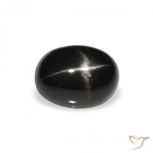1.40ct Natürlicher Schwarz Sterndiopsid, Oval, Lichtundurchlässig