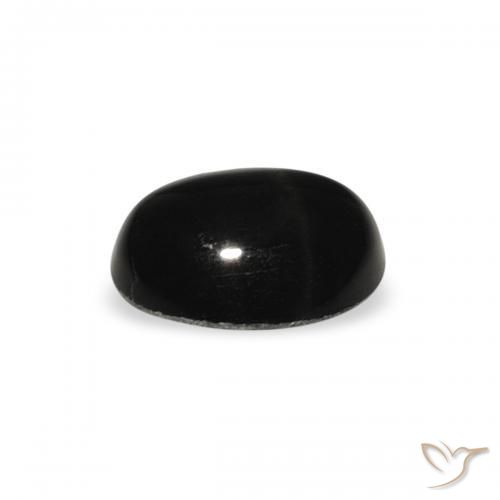 9,17 ctw natürlicher Schwarz Sterndiopsid, Oval, Lichtundurchlässig