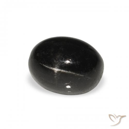 9,17 ctw natürlicher Schwarz Sterndiopsid, Oval, Lichtundurchlässig