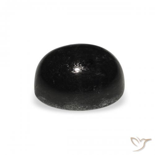 9,17 ctw natürlicher Schwarz Sterndiopsid, Oval, Lichtundurchlässig