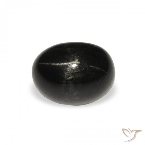 2.45ct Natürlicher Schwarz Sterndiopsid, Oval, Lichtundurchlässig