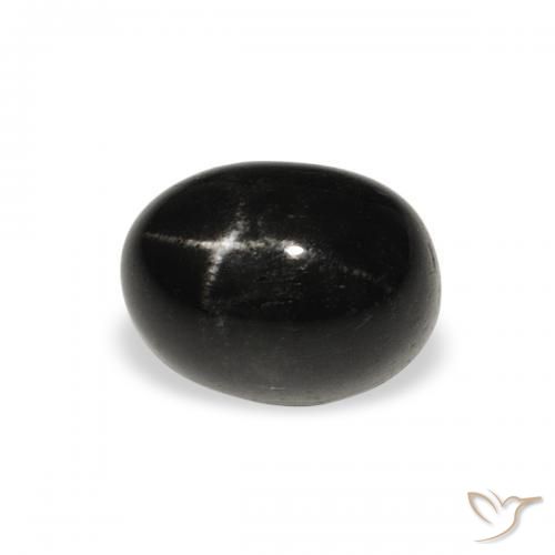 9,17 ctw natürlicher Schwarz Sterndiopsid, Oval, Lichtundurchlässig