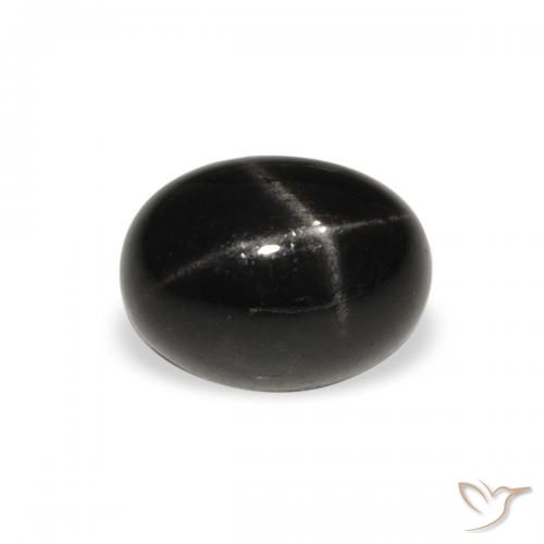 2.08ct Natürlicher Schwarz Sterndiopsid, Oval, Lichtundurchlässig