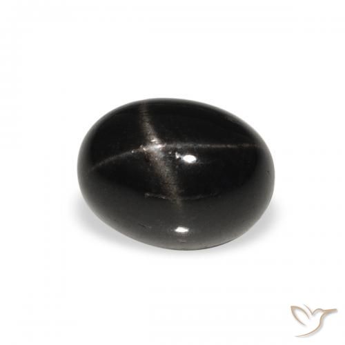 9,17 ctw natürlicher Schwarz Sterndiopsid, Oval, Lichtundurchlässig