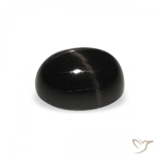 9,17 ctw natürlicher Schwarz Sterndiopsid, Oval, Lichtundurchlässig