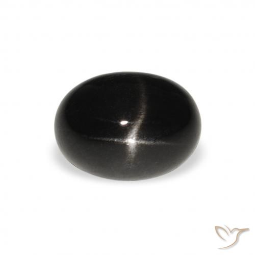 2.61ct Natürlicher Schwarz Sterndiopsid, Oval, Lichtundurchlässig