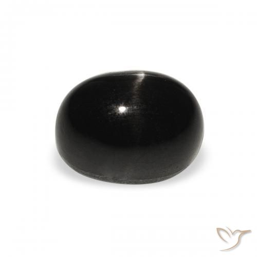 9,17 ctw natürlicher Schwarz Sterndiopsid, Oval, Lichtundurchlässig