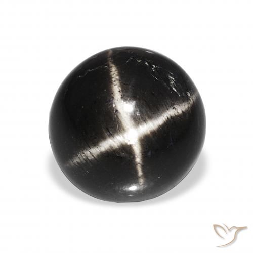 9.27ct Schwarz Sterndiopsid, Runden, Lichtundurchlässig