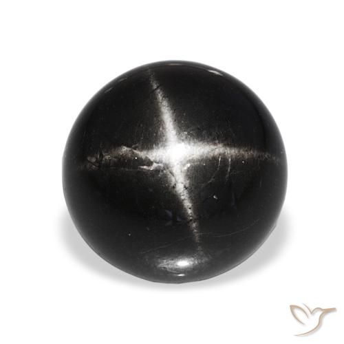 7.90ct Schwarz Sterndiopsid, Runden, Lichtundurchlässig