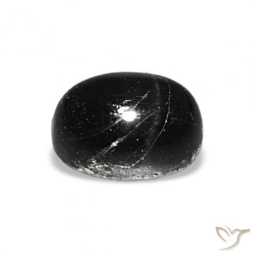 9,17 ctw natürlicher Schwarz Sterndiopsid, Oval, Lichtundurchlässig