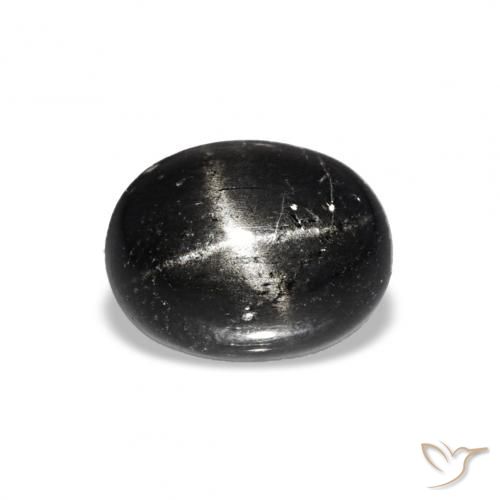 1.56ct Schwarz Sterndiopsid, Oval, Lichtundurchlässig
