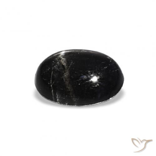 9,17 ctw natürlicher Schwarz Sterndiopsid, Oval, Lichtundurchlässig