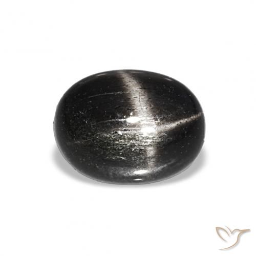 1.81ct Schwarz Sterndiopsid, Oval, Lichtundurchlässig