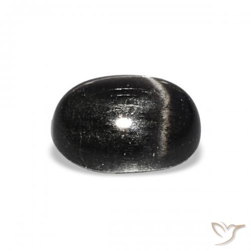 9,17 ctw natürlicher Schwarz Sterndiopsid, Oval, Lichtundurchlässig