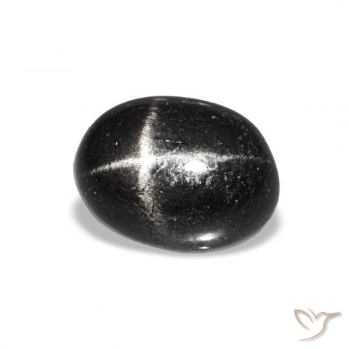 9,17 ctw natürlicher Schwarz Sterndiopsid, Oval, Transparent