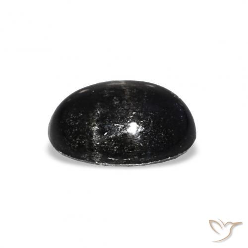 9,17 ctw natürlicher Schwarz Sterndiopsid, Oval, Lichtundurchlässig