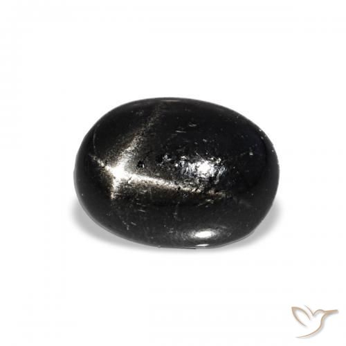 9,17 ctw natürlicher Schwarz Sterndiopsid, Oval, Transparent