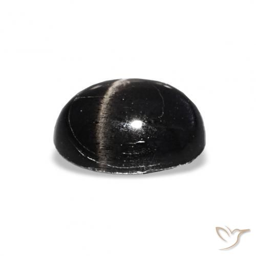 9,17 ctw natürlicher Schwarz Sterndiopsid, Oval, Transparent