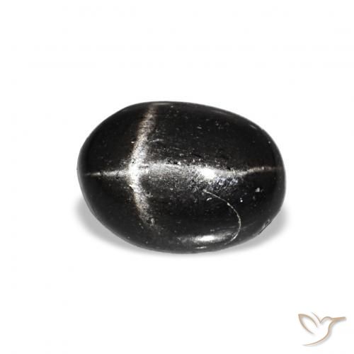 9,17 ctw natürlicher Schwarz Sterndiopsid, Oval, Transparent
