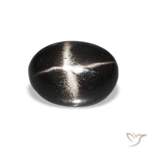 1.55ct Schwarz Sterndiopsid, Oval, Lichtundurchlässig