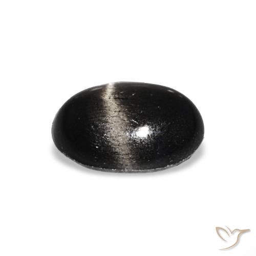 9,17 ctw natürlicher Schwarz Sterndiopsid, Oval, Lichtundurchlässig
