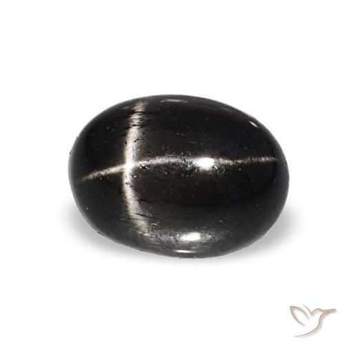 9,17 ctw natürlicher Schwarz Sterndiopsid, Oval, Lichtundurchlässig