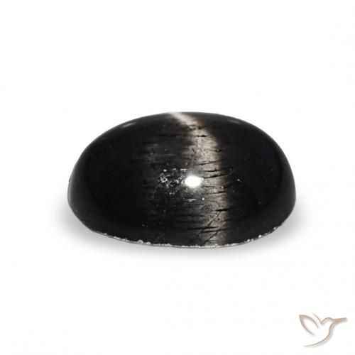 9,17 ctw natürlicher Schwarz Sterndiopsid, Oval, Lichtundurchlässig