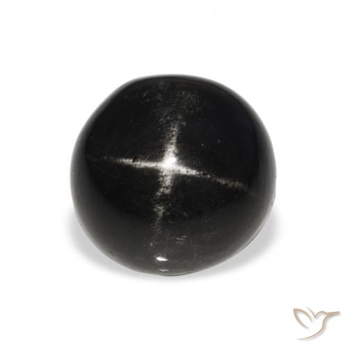 7.94ct Natürlicher Schwarz Sterndiopsid, Runden, Lichtundurchlässig