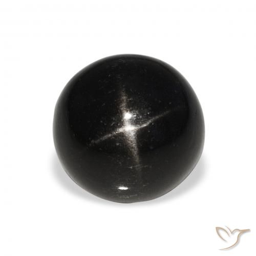 8.59ct Natürlicher Schwarz Sterndiopsid, Runden, Lichtundurchlässig